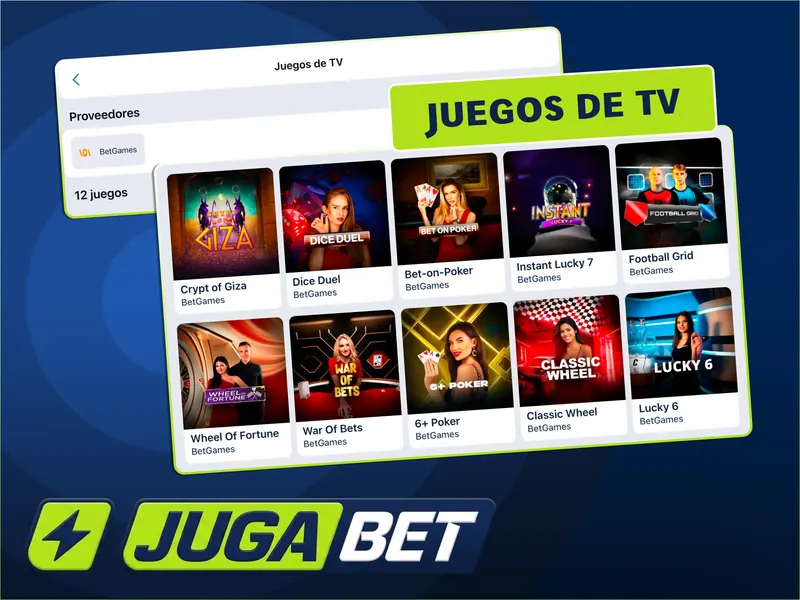 JugaBet TV game category and presenter-style formats