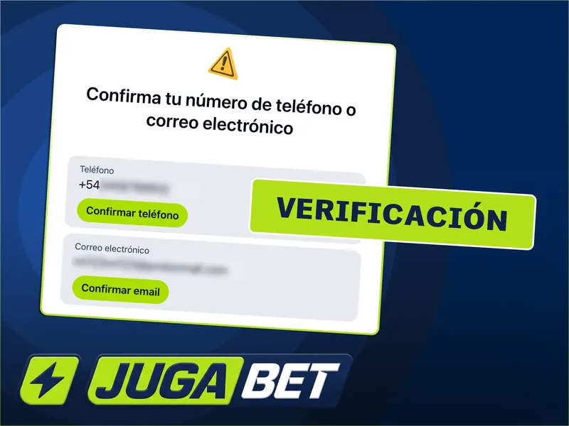 Tela de verificação da conta JugaBet